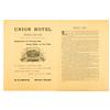 Nevada City,CA - Nevada County - c. 1890's - Union Hotel Broadside :