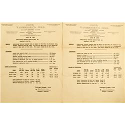 Sacramento,CA - c. 1935 - Vandercook Co. – GOLD Ore Results :