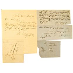 San Francisco,CA - 1852 - Adam's & Co Assorted Documents :