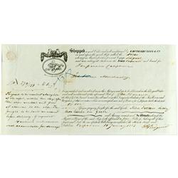 San Francisco,CA - Huth., F. Grunig & Co. Bill of Lading :