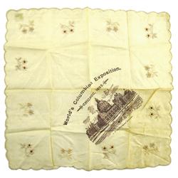 Chicago,IL - Cook County - 1893 - World's Columbian Exposition Handkerchief :