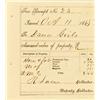 MT - Oct. 11, 1865 - Tax Receipt "Dance Girls" *Territorial* :