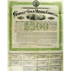 Pony,MT - Madison County - January 1, 1903 - Garnet Gold Mining Company $500 Bond :