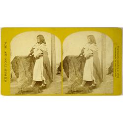 Arboles,NM - La Plata County - 1874 - Ute Woman of Northern New Mexico Portrait, Stereoview :