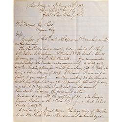 NV - Feb. 10, 1863 - White and Murphy Letter *Territorial* :