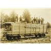 Image 1 : Bend,OR - Deschutes County - Nov. 6th, 1911 - Railroad Flatcar Loaded With Lumber and Workers Photog