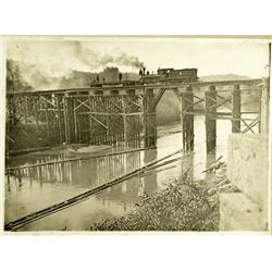 Myrtle Point,OR - Coos County - 1912 - Railroad Trestle Bridge Photograph :