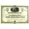 Salt Lake City,UT - Salt Lake County - November 16, 1880 - Empire Mining Company Stock Certificate :