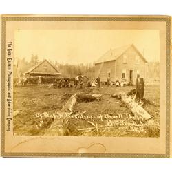 Big Skookum,WA - c1890 - Ox Team and Residence Cabinet Card *Territory* :