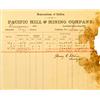 Image 1 : Virginia,NV - Storey County - January 17, 1878 - Pacific Mill and Mining Company Memorandum of Bulli