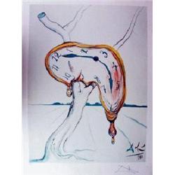 Dali "Tearful Soft Watch" Limited Edition Lithograph, 33"x22.5"