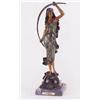 Image 1 : Handmade "Aurore" Bronze Tabletop Sculpture by Auguste Moreau Size: 24"H x 8"L
