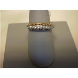 1CT Diamond and Ruby Ring, 14K gold