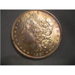 1887 Brilliant Uncirculated Morgan Silver Dollar