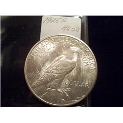 1925-S Silver Peace Dollar AU 58