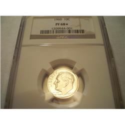 1960 Graded Proof Silver Roosevelt Dime PF 68