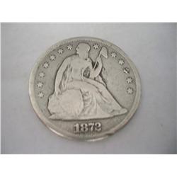 1872 Liberty Seated Silver Dollar - VG