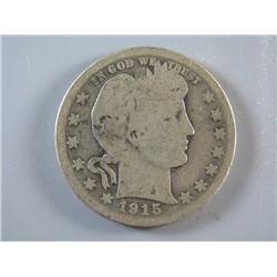 1915-D Silver Barber Quarter