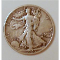 1943 Silver Liberty Walking Half Dollar