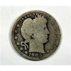 1905 Silver Barber Quarter
