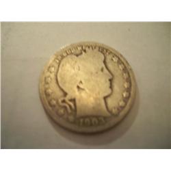 1906-O Silver Barber Quarter