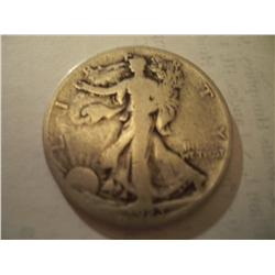 1923-S Silver Walking Half Dollar