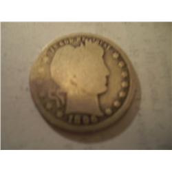 3 Silver Barber Quarters, 1907, 1898, 1896 All 90% Silver