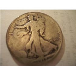 1918-D Silver Walking Half Dollar