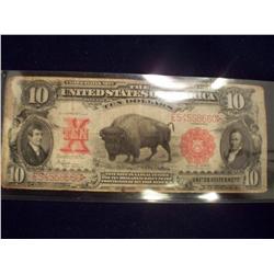 1901 Bison $ 10 Large Size Note Buffalo Legal Tender