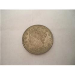 1883 "No Cents" Liberty Head Nickel - AU