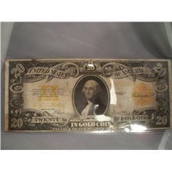 RARE 1922 $20 Gold Certificate