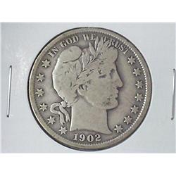 1902 BARBER HALF DOLLAR (FINE)
