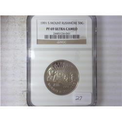 1991-S MT. RUSHMORE HALF NGC PF69 ULTRA CAMEO