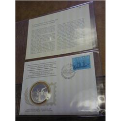 1977 SURINAME FDC WITH PF STERLING MEDAL .6 OZ
