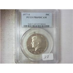 1977-S KENNEDY HALF DOLLAR PCGS PR69DCAM