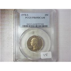 1978-S WASHINGTON QUARTER PCGS PR69DCAM
