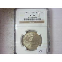 1992-P OLYMPICS HALF NGC MS69