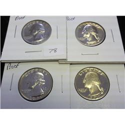 1968-S, 70-S, 71-S & 72-S WASHINGTON QUARTERS PF