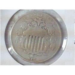 1867 SHIELD NICKEL