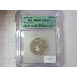 2004-S MICHIGAN QUARTER ICG PR70 DCAM
