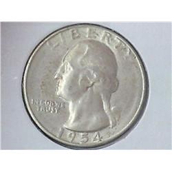 ERROR 1954-S WASHINGTON QUARTER (UNC)