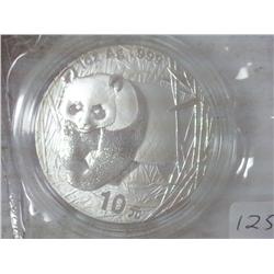 2001 CHINA 10 YUAN SILVER PANDA COIN (UNC)