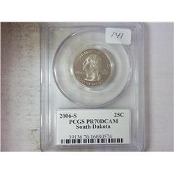 2006-S SD QUARTER PCGS PR70 DCAM