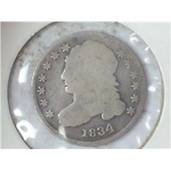 1834 BUST DIME