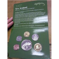 2007 NEW ZEALAND UNC COIN SET
