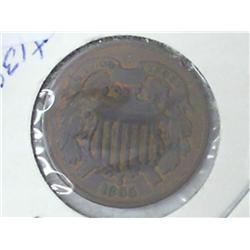 1865 TWO CENT PIECE