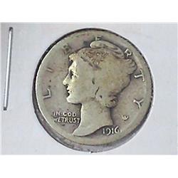 1916-D MERCURY DIME (KEY DATE) YOU NEED THIS ONE