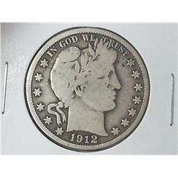 1912-S BARBER HALF DOLLAR (VERY GOOD)
