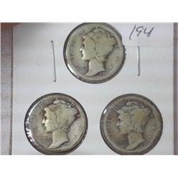 1917-P/D/S MERCURY DIMES
