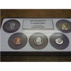 2003-S US PROOF SET NGC PF70 ULTRA CAMEO